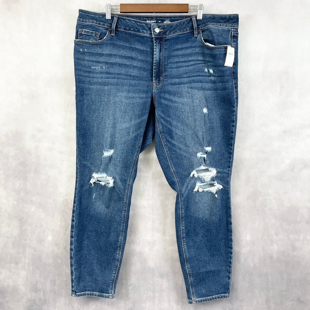 Old Navy Womens Rockstar Super Skinny Jeans Size 22 Street Preppy Casual Grunge